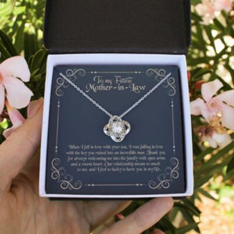 Mother-In-Law Necklace, To My Mother-In-Law Necklace, Gift For Mother-In-Law Thank You, To My Future Mom-In-Law - Thegiftio UK