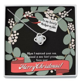 Mother-In-Law Necklace, To My Mother-In-Law Necklace , Merry Christmas New Best Friend Necklace - Thegiftio UK