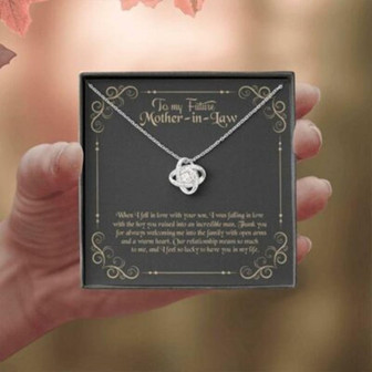 Mother-In-Law Necklace, To My Mother-In-Law Necklace, Gift For Mother-In-Law Thank You, To My Future Mom-In-Law - Thegiftio UK
