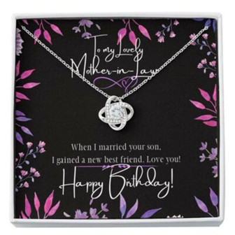 Mother-In-Law Necklace, To My Mother-In-Law Necklace , Happy Birthday Gift For Mother In Law - Thegiftio UK