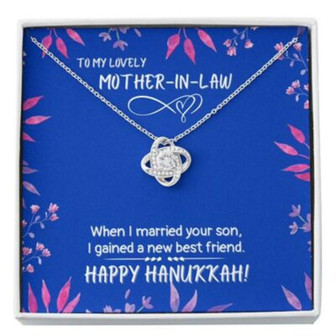 Mother-In-Law Necklace, To My Mother-In-Law Necklace , Happy Hanukkah New Best Friend Necklace - Thegiftio UK