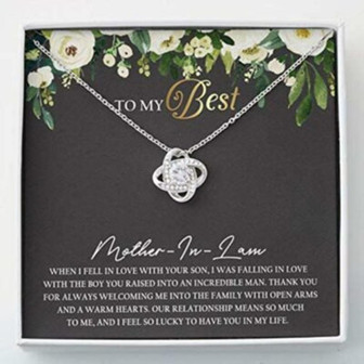 Mother-In-Law Necklace, To The Best Mother-In-Law Necklace Gift , When I Fell In Love With Your Son - Thegiftio UK