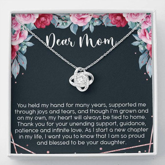 Mother Of The Bride Gift, Mother Of The Bride Gift From Daughter, Mother Of The Bride Necklace, Personalized Love Knot Necklace For Mom - Thegiftio UK
