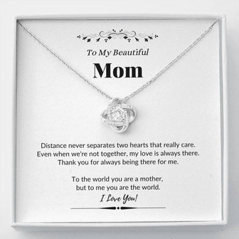 Mother's Day - Love Knot Necklace - Distance Never Separates - Thegiftio UK