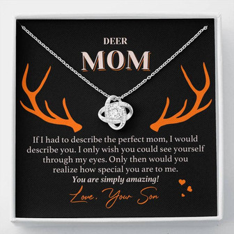 Mother's Day Deer Mom Love Knot Necklace - Thegiftio