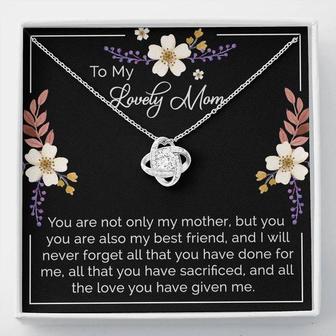 Mother's Day Gift From Daughter To Mom Forever Love Knot Necklace Gift For Mom - Thegiftio UK