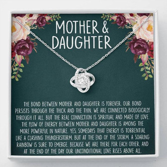 Mother's Day Gift, Mother Daughter Necklace, Gifts For Mom, Mom Love Knot Necklace, Birthday Gift - Thegiftio UK