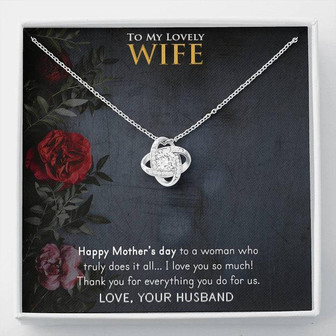 Mother's Day Gift To Wife - Love Knot Necklace - Thegiftio UK