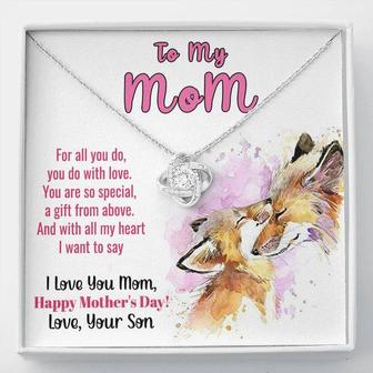 Mother's Day Love Knot Necklace Gift From Son - Thegiftio UK