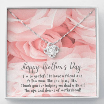 Mother's Day Love Knot Necklace Sp010 - Thegiftio UK