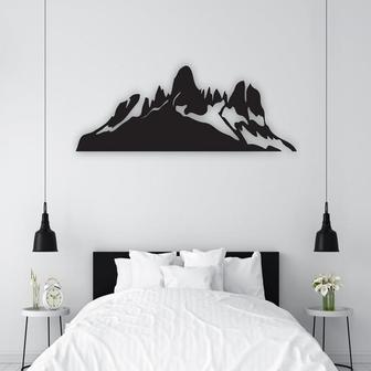 Mountains, Metal Wall Art, Housewarming Gift, Home Decor, Metal Wall Decoration, Mountains Wall Art, Custom Metal Sign, Outdoor Decor - Thegiftio UK