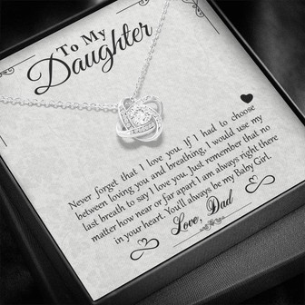 My Baby Girl - Love Knot Necklace - Thegiftio UK