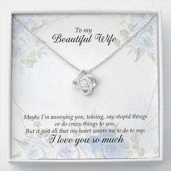 "My Beautiful Wife" Love Knot Necklace - Thegiftio UK