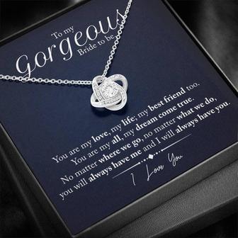 "My Gorgeous Bride To Be" | Love Knot Necklace - Thegiftio UK