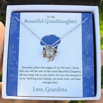 My Granddaughter "The Most Beautiful Chapters" Love Knot Necklace - Thegiftio UK