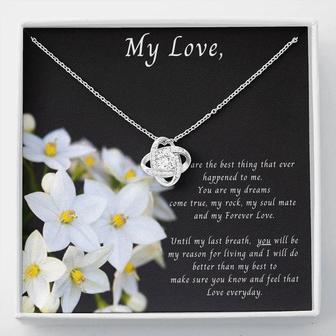 My Love, You Are The Best Thing.... Love Knot Necklace And Heart Felt Sentiment ♥ - Thegiftio UK