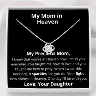 My Mom In Heaven Necklace , Remembering Mom In Heaven On Mother’S Day - Thegiftio UK