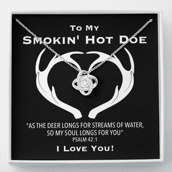 My Soul Longs For You Antler Love Knot Necklace - Thegiftio UK