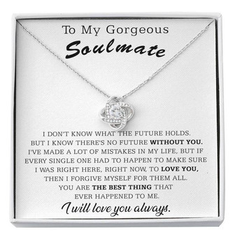 My Soulmate - I Will Love You Always - Love Knot Necklace - Thegiftio UK