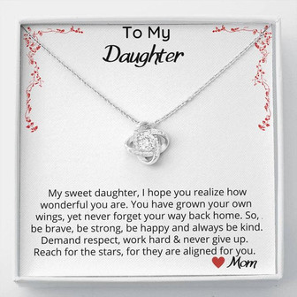 My Sweet Daughter I Hope - Love Knot Necklace - Thegiftio UK