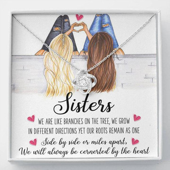 Necklace For Sister, Gift For Sister Birthday, Sister Necklace Gift, Necklace For Sister, Sister Love Knot Necklace, My Sister Necklace - Thegiftio UK