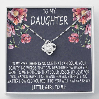 Necklace Gift For Daughter From Dad, Father Daughter Jewelry, Birthday Christmas Gifts For Daughter, Love Knot Necklace - Thegiftio