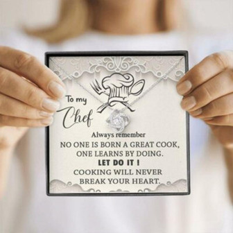 Necklace Gift For Female Chef, Gift For Lady Chef, Inspiration Gift - Thegiftio UK