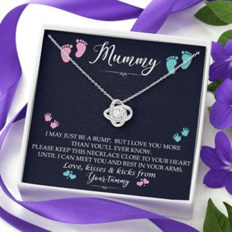 New Mommy Necklace, Gift From Baby Bump, New Mom, First Time Mom Pregnancy, Mommy To Be - Thegiftio UK