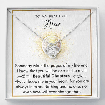 Niece, Most Beautiful Chapters - Love Knot Necklace - Thegiftio UK