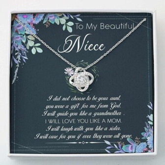 Niece Necklace, Love Knots Necklace To My Beautiful Niece Necklace Niece Gifts - Thegiftio UK