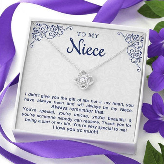 Niece Necklace, Niece Birthday Necklace Gift From Aunt, Niece Gifts For Niece, Love Knot Necklace For Niece - Thegiftio UK