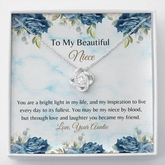 Niece Necklace, Niece Gift From Auntie , Sentimental Necklace , Niece Necklace Card , Niece Bride Gift , Love From Niece - Thegiftio UK