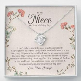Niece Necklace, Personalized Necklace To My Niece On Your Wedding Day Gift , Gift From Auntie Custom Name - Thegiftio UK