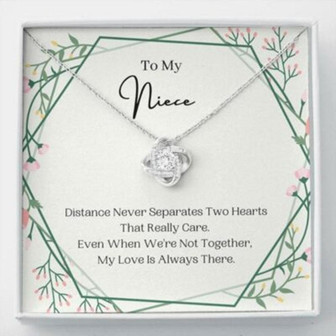 Niece Necklace, To My Niece Necklace, Distance Never Separates, Present For Niece - Thegiftio UK