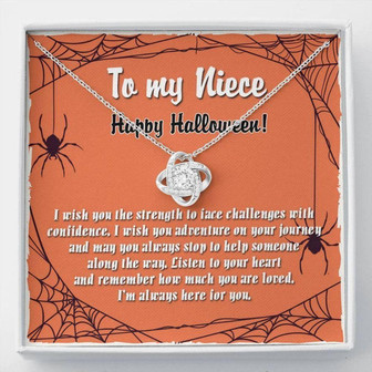 Niece Necklace, To My Niece Necklace On Halloween, Halloween Gift For Niece From Aunt, Aunt To Niece Gift - Thegiftio