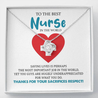 Nurse Mom Gift - Sacrifices Respect - The Love Knot Necklace - Thegiftio