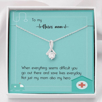 Nurse Mom Gift Love Knot Necklace, Gift For Nurse Mom. - Thegiftio