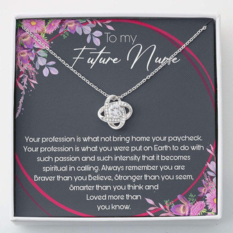 Nurse Necklace , Future Nurse Gift , Love Knots , Necklace With Gift Box For Birthday Christmas - Thegiftio UK