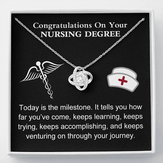 Nursing Degree - Today Is The Milestone Love Knot Necklace - Thegiftio UK