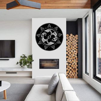 Odin's Ravens Huginn and Muninn Viking Metal Sign | Metal Wall Art | Viking Metal Wall Art | Housewarming Outdoor Metal Sign - Thegiftio UK