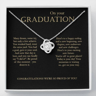 On Your Graduation - Congratulations -Love Knot Necklace - Thegiftio UK