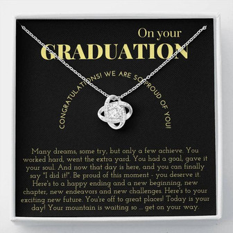 On Your Graduation - Love Knot Necklace - Thegiftio UK