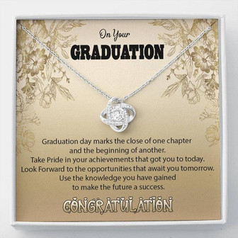 On Your Graduation Love Knot Necklace - Thegiftio UK