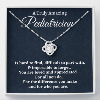 Pediatrician Necklace Gift, Appreciation Gift For A Pediatrician, Love Knot Necklace, Pediatrician Gift - Thegiftio UK
