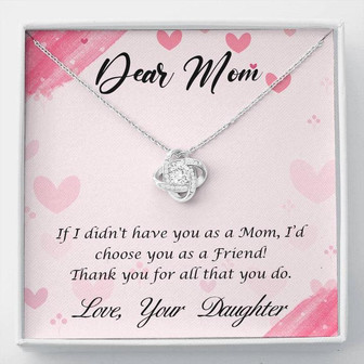 Perfect Gift For Mom - From Daughter - Love Knot Necklace - Thegiftio UK