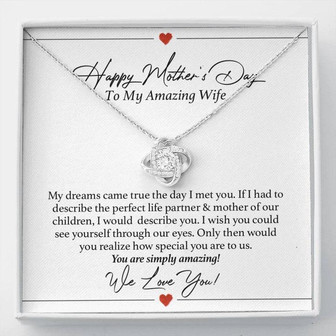 Perfect Wife Mother's Day Love Knot Necklace - Thegiftio UK