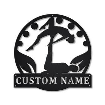 Personalized Acroyoga Monogram Metal Sign Art ,Custom Acroyoga Metal Sign, Acroyoga Lover Sign Decoration For Living Room - Thegiftio UK