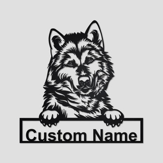 Personalized Alaskan Malamute Metal Sign |Alaskan Malamute Metal Wall Art | Dog Metal Sign | Alaskan Malamute Lover Gifts | Dog Lover Gifts - Thegiftio UK