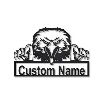 Personalized American Bald Eagle Metal Sign Art | Custom American Bald Eagle Metal Sign | Animal Funny | Father&#39;s Day Gift | Pet Gift - Thegiftio UK
