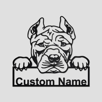 Personalized American Bully Metal Sign | American Bully Metal Wall Art | Dog Metal Sign | American Bully Lover Gifts | Dog Lover Gifts - Thegiftio UK